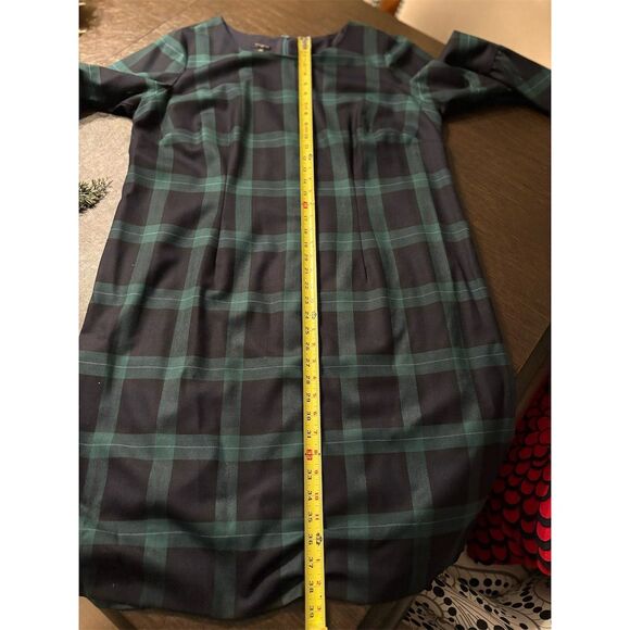 Talbots Women's Plus Size 16 Tartan Plaid Shift Dress 3/4 Sleeve - Picture 11 of 12